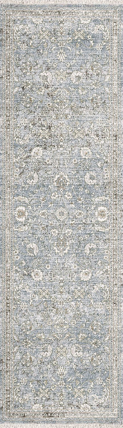 Dynamic Rugs Dharma 12040 Power Loomed Transitional Light Blue/Beige Rug