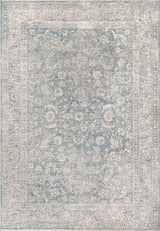Dynamic Rugs Dharma 12040 Power Loomed Transitional Light Blue/Beige Rug - rectangular rug view