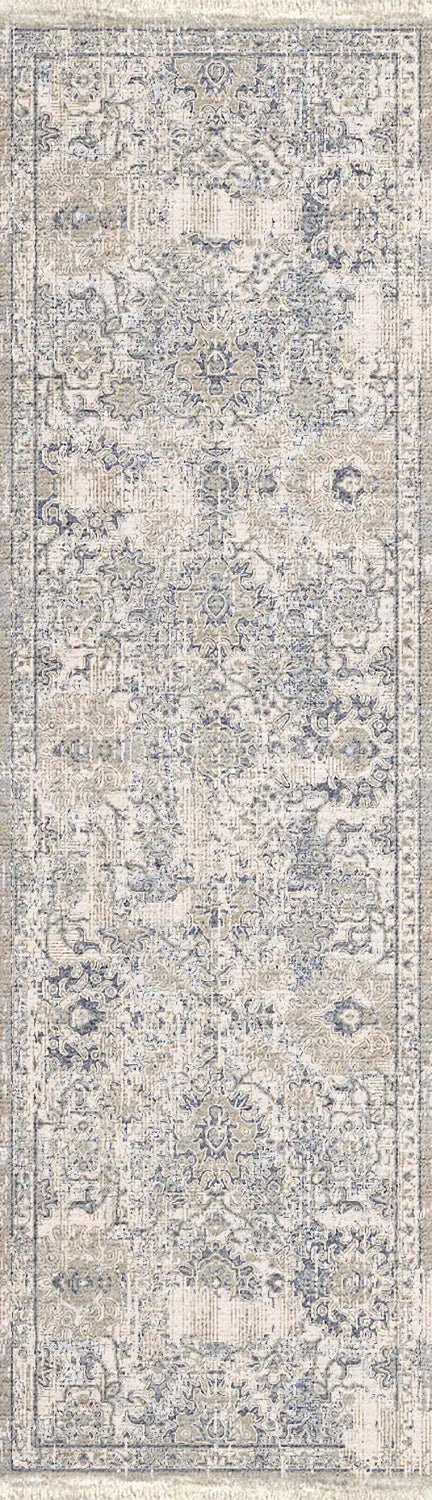Dynamic Rugs Dharma 12041 Power Loomed Transitional Ivory/Beige Rug - Runner