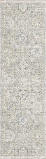 Dynamic Rugs Dharma 12041 Power Loomed Transitional Light Beige/Grey Rug - Runner