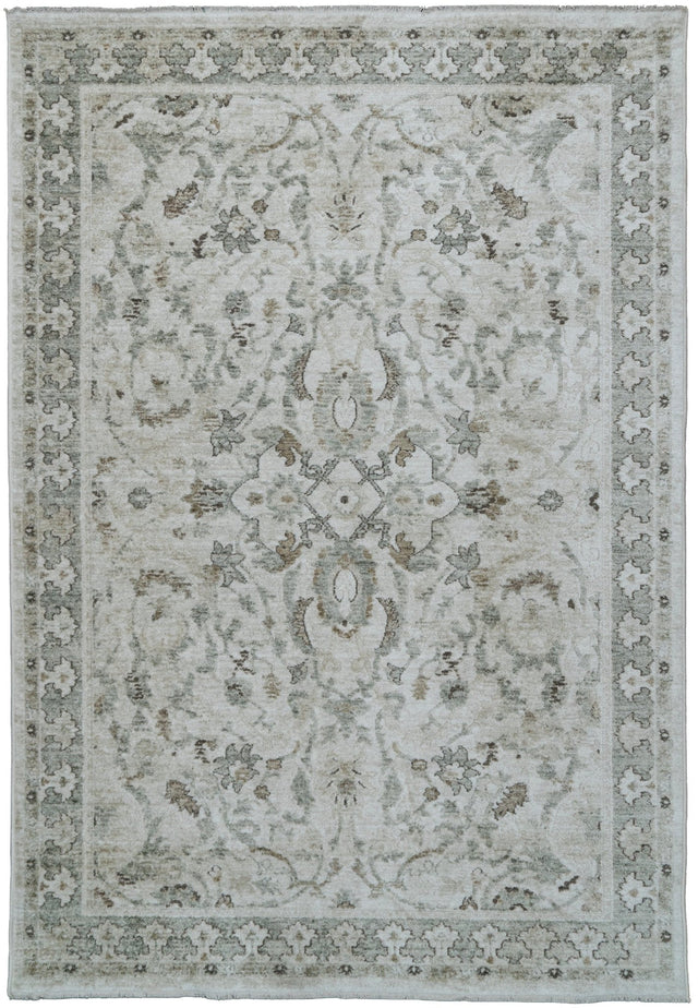 Dynamic Rugs Diamond 10281 Power Loomed Traditional Cream/Sage/Multi Rug