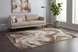 Dynamic Rugs Eclipse 63436 Power Loomed Modern Cream/Mocha Rug - Room