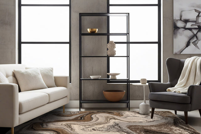 Dynamic Rugs Eclipse 63436 Power Loomed Modern Cream/Mocha Rug