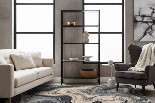 Dynamic Rugs Eclipse 63436 Power Loomed Modern Grey/Cream Rug