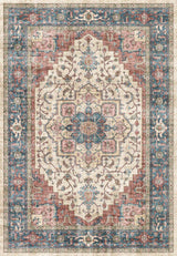 Dynamic Rugs Elise 6302 Power Loomed Traditional Red/Blue/Beige Rug