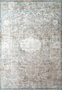 Dynamic Rugs Flare 14743 Power Loomed Traditional Beige/Ivory/Blue Rug