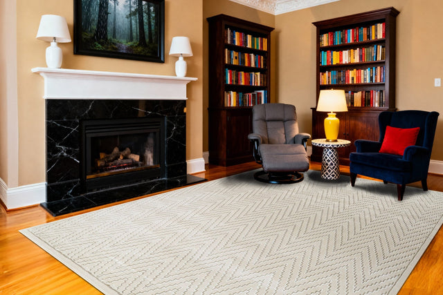 Dynamic Rugs Harmony 59019 Power Loomed Contemporary Ivory/Grey Rug