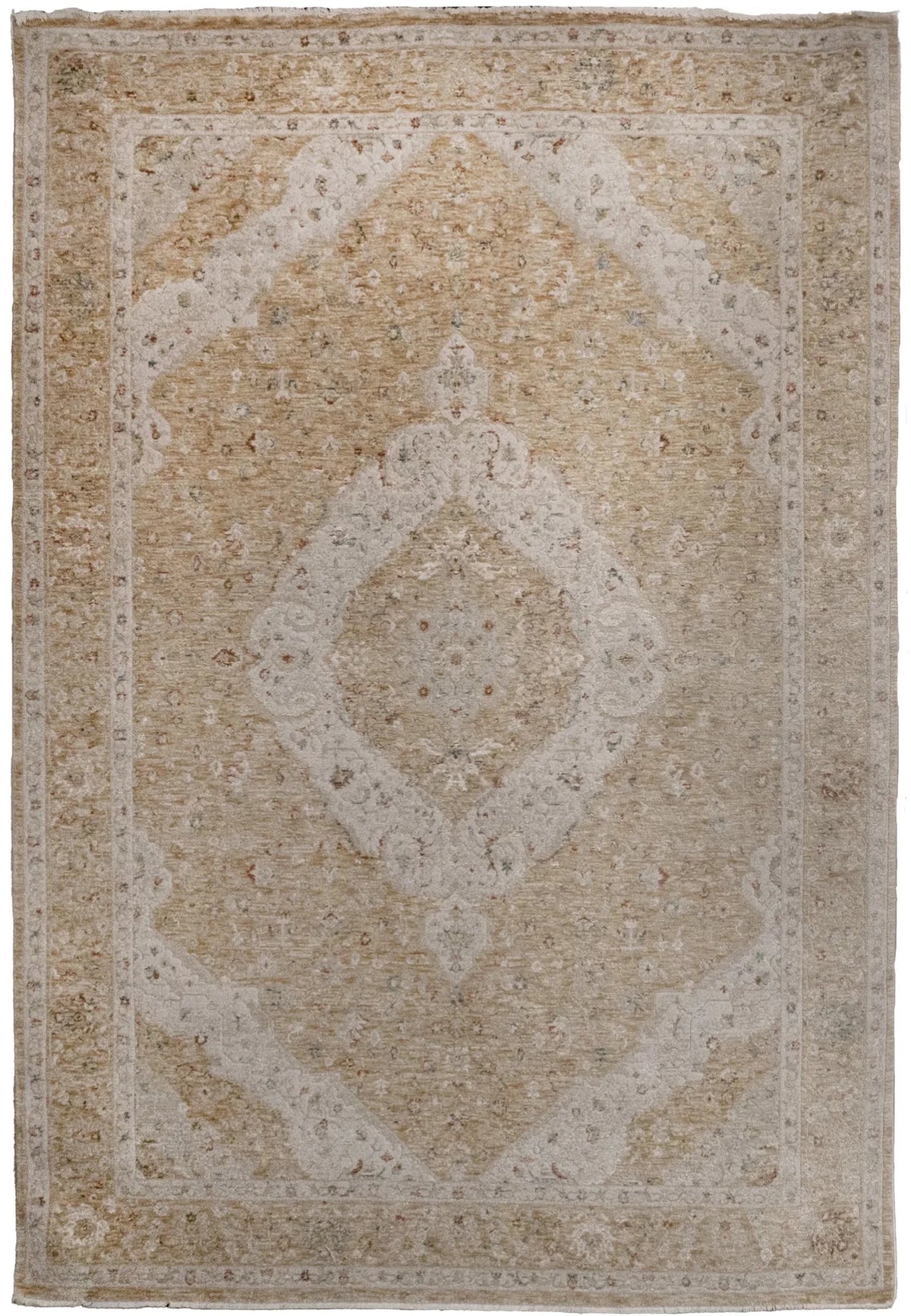 Dynamic Rugs Hudson 1479 Power Loomed Traditional Gold/Cream Rug - Rectangular