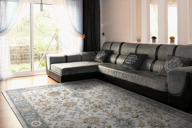 Dynamic Rugs Jazz 6790 Beige/Soft Ochre/Blue Rug.