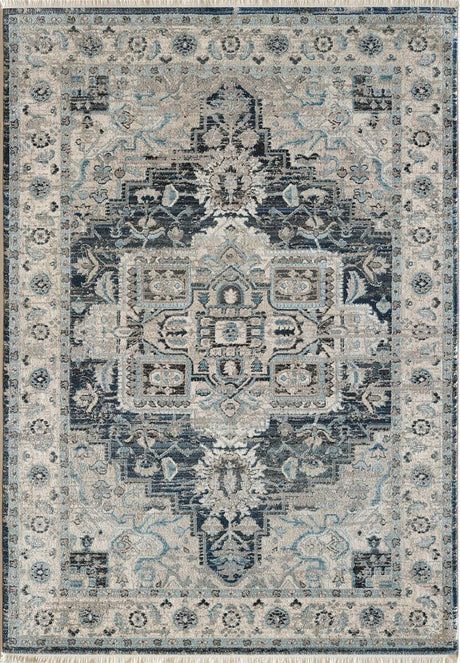 Dynamic Rugs Juno 6882 Dark Blue / Cream Rugs.