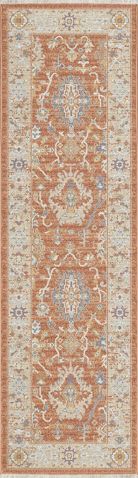 Dynamic Rugs Juno 6885 Power Loomed Traditional Rust/Ivory/Multi Rug