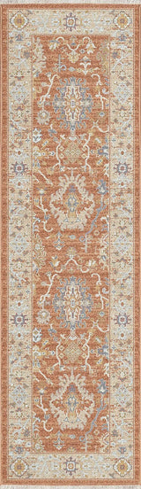 Dynamic Rugs Juno 6885 Power Loomed Traditional Rust/Ivory/Multi Rug - Runner