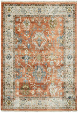 Dynamic Rugs Juno 6885 Power Loomed Traditional Rust/Ivory/Multi Rug - rectangular rug view