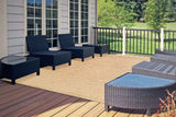 Natural modern area rug in tan with subtle textured pattern, power-loomed.