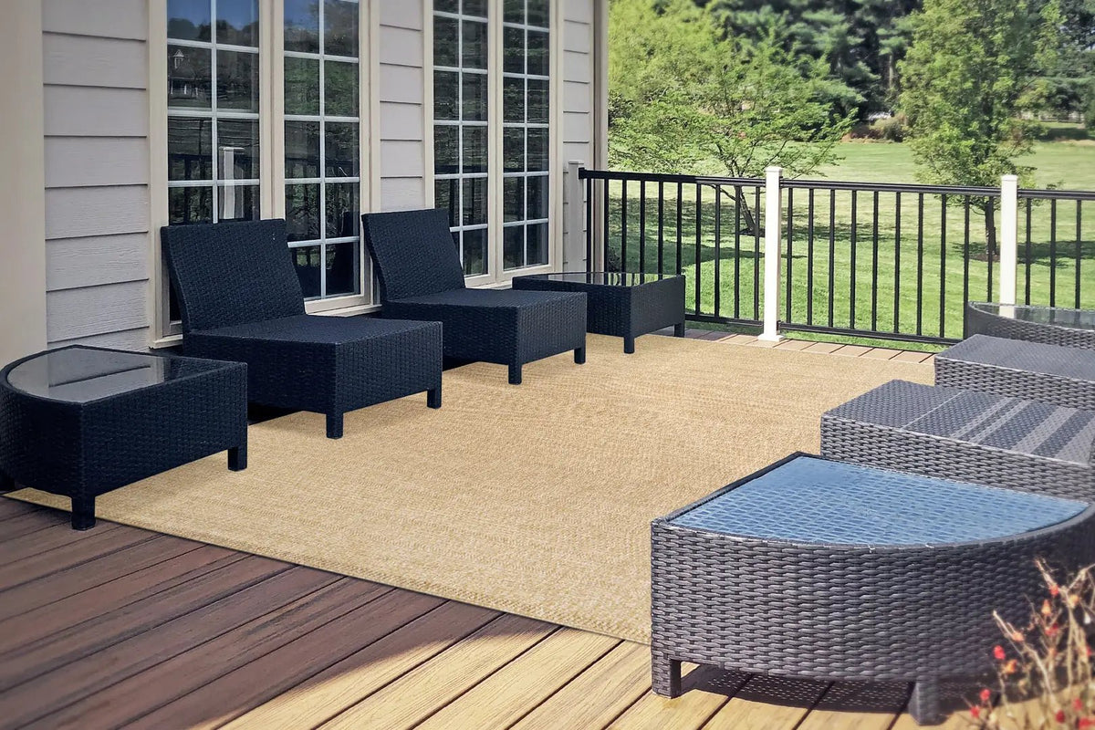 Dynamic Rugs Kenai 8771 Power Loomed Modern Natural Rug - Room