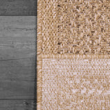 Dynamic Rugs Kenai 8773 Power Loomed Modern Natural Rug - Corner