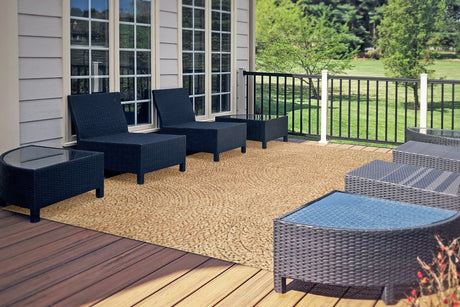 Dynamic Rugs Kenai 8776 Power Loomed Modern Natural Rug