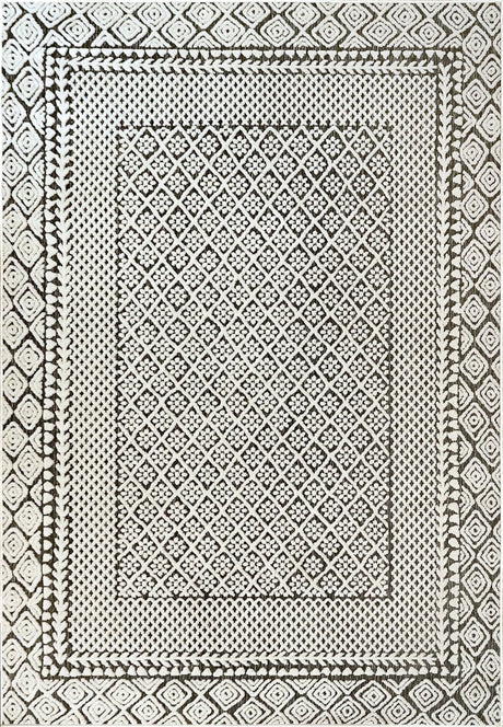 Dynamic Rugs Lotus 8148 Ivory/Charcoal Rugs.