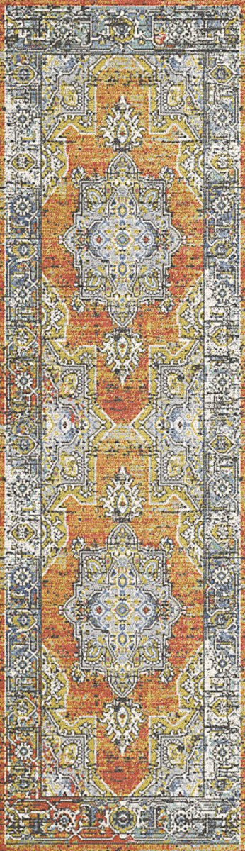 Dynamic Rugs Mabel 4093 Rust/Navy/Multi Rug.