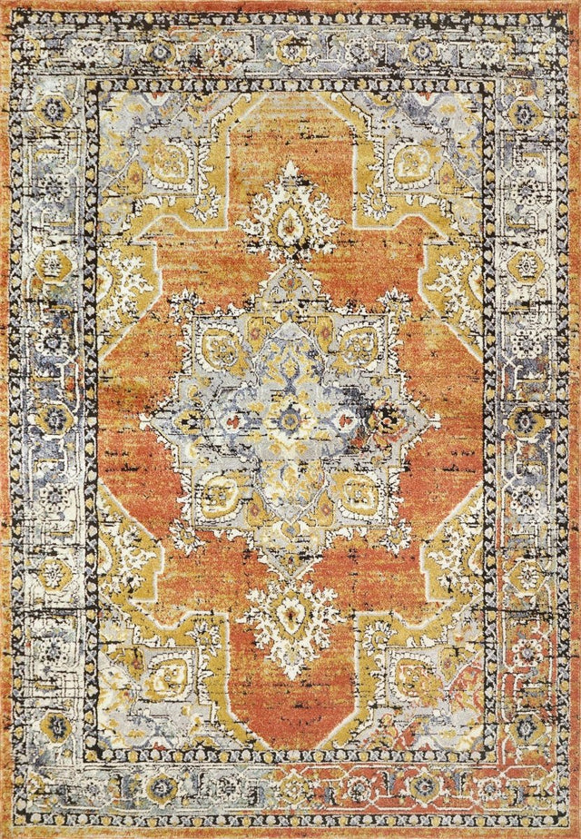 Dynamic Rugs Mabel 4093 Rust/Navy/Multi Rug.