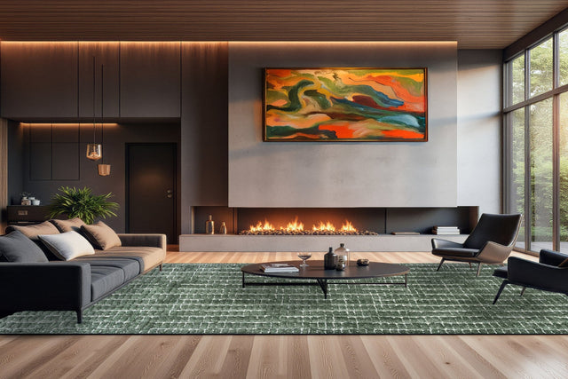 Dynamic Rugs Masai 14002 Power Loomed Modern Sage Rug
