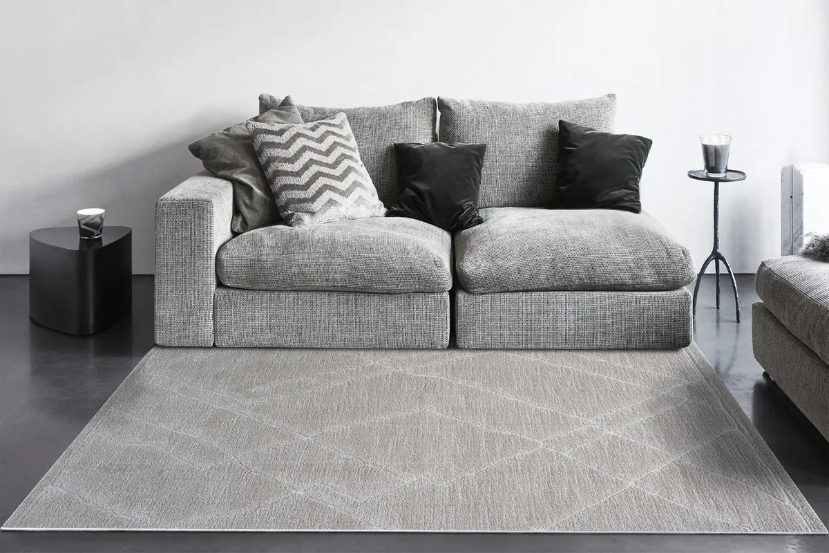 Dynamic Rugs Masai 14005 Power Loomed Modern Ivory Rug - Room