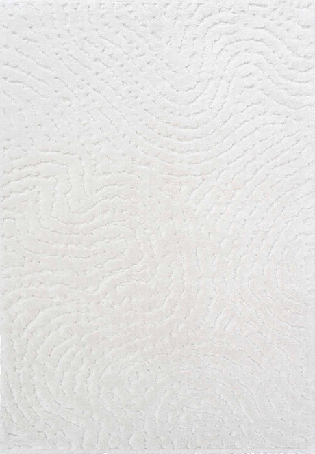 Dynamic Rugs Masai 14024 Power Loomed Modern White Rug