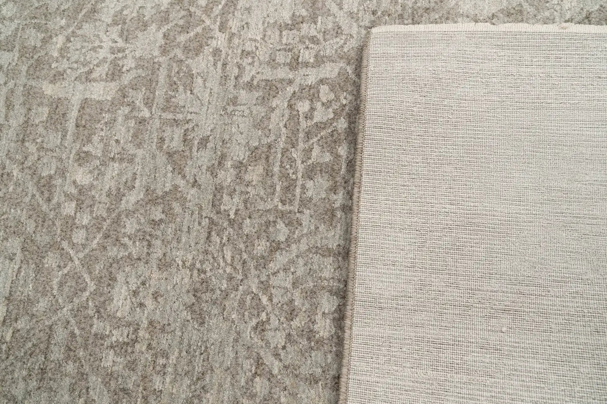 Dynamic Rugs Meadow 17971 Power Loomed Transitional Grey Rug - Corner