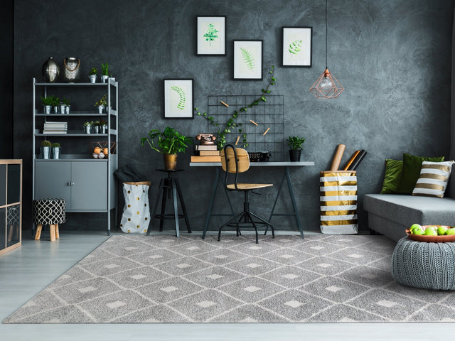 Dynamic Rugs Mehari 23275 Power Loomed Contemporary Grey/Ivory Rug