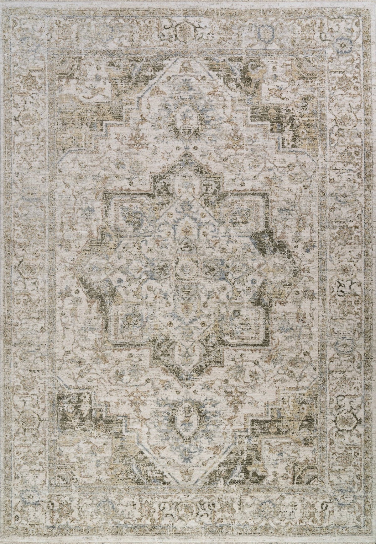 Dynamic Rugs Milano 12501 Power Loomed Transitional Grey/Beige Rug