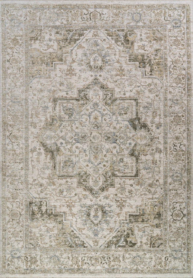 Dynamic Rugs Milano 12501 Power Loomed Transitional Grey/Beige Rug