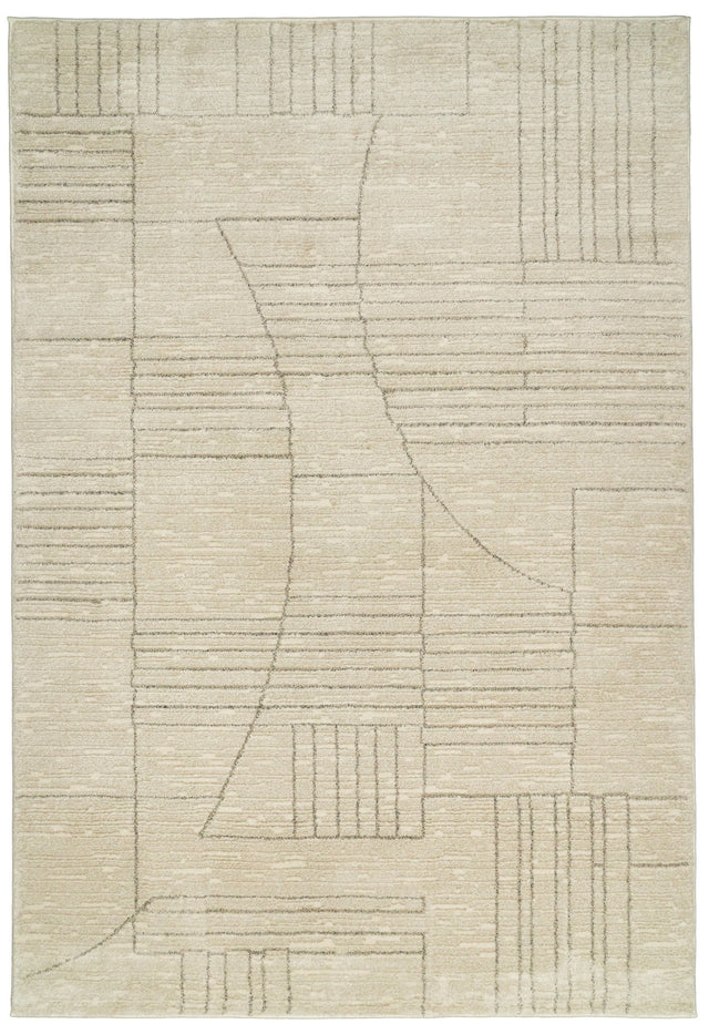 Dynamic Rugs Monroe 9800 Power Loomed Modern Beige/Grey Rug