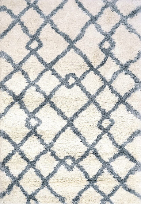 Dynamic Rugs Nitro Lux 6361 Ivory / Blue Rugs.