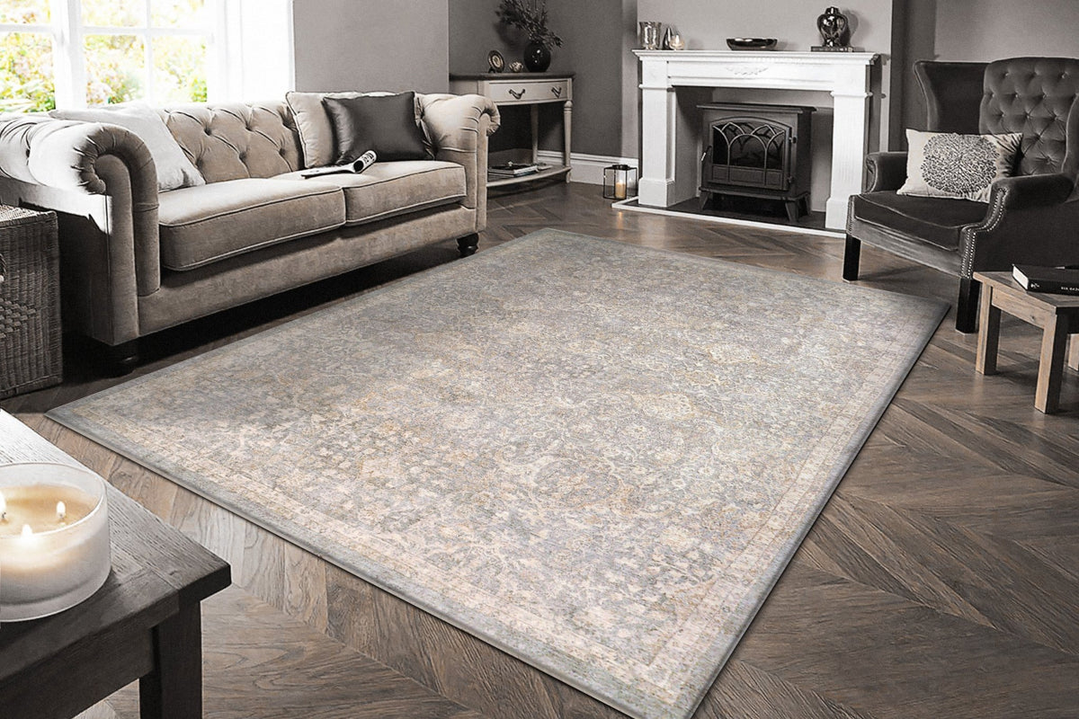 Dynamic Rugs Octo 6907 Power Loomed Traditional Grey/Beige Rug