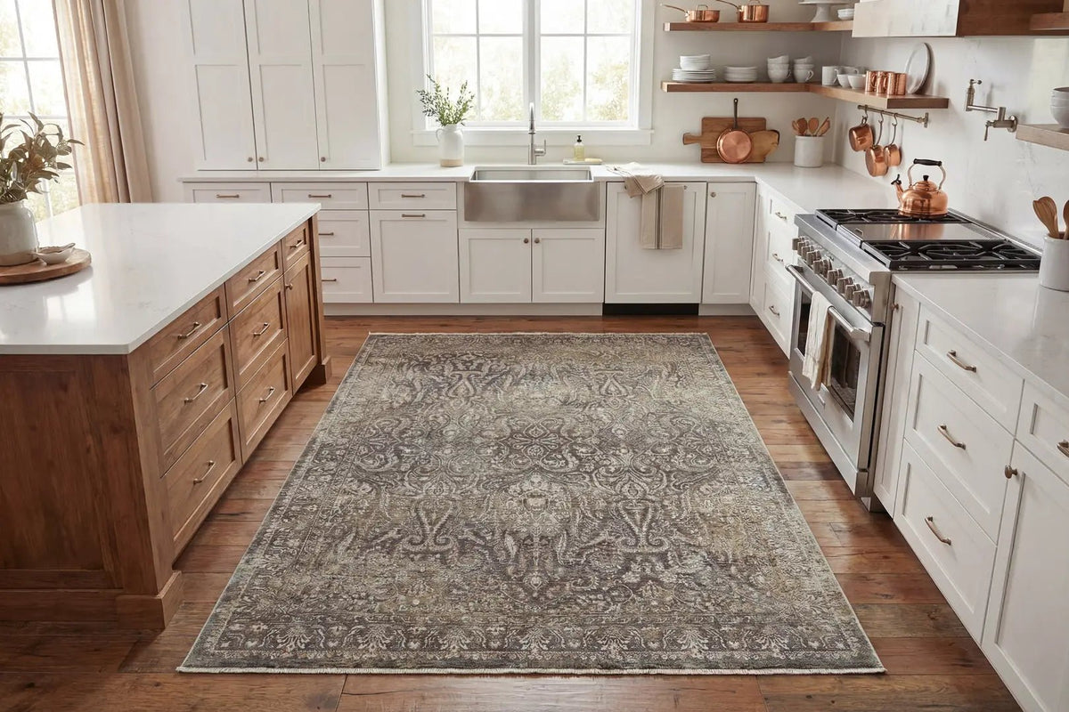 Dynamic Rugs Pandora 17641 Power Loomed Transitional Brown/Beige/White Rug - Room