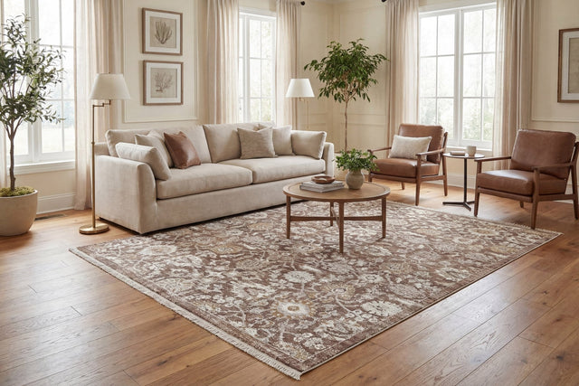 Dynamic Rugs Patara 10568 Power Loomed Transitional Rust/Brown/Ivory Rug