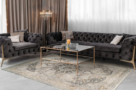 Dynamic Rugs Ruby 2185 Ivory/Grey/Gold Rug.