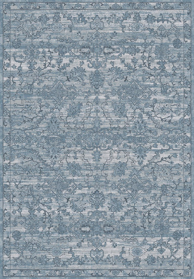 Dynamic Rugs Sequence 18510 Power Loomed Transitional Blue Rug