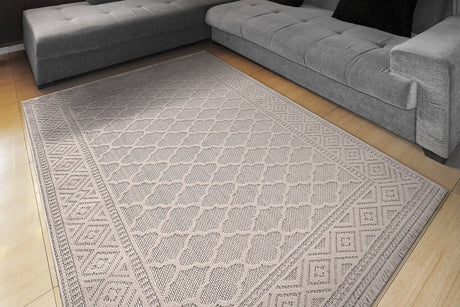 Dynamic Rugs Seville 3605 Ivory/Soft Grey Rug.