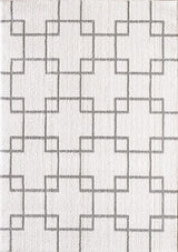 Dynamic Rugs Silky Shag 5901 Ivory / Silver Rugs.
