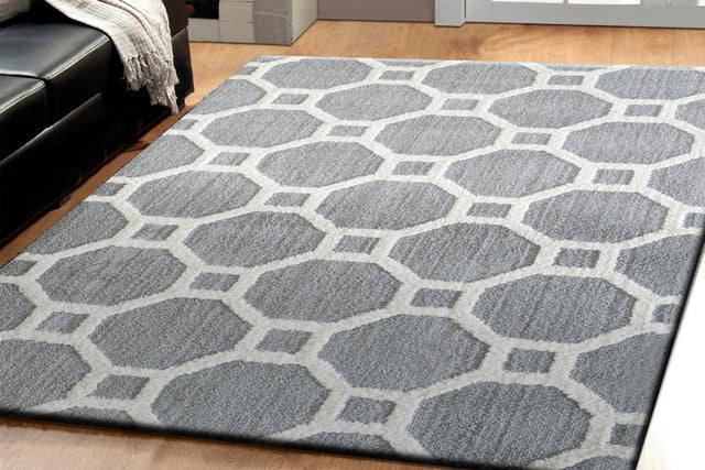 Dynamic Rugs Silky Shag 5903 White/Silver Rugs.