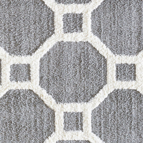 Dynamic Rugs Silky Shag 5903 White/Silver Rugs.