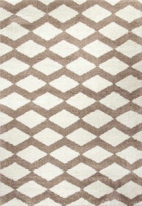 Dynamic Rugs Silky Shag 5904 White Rug.