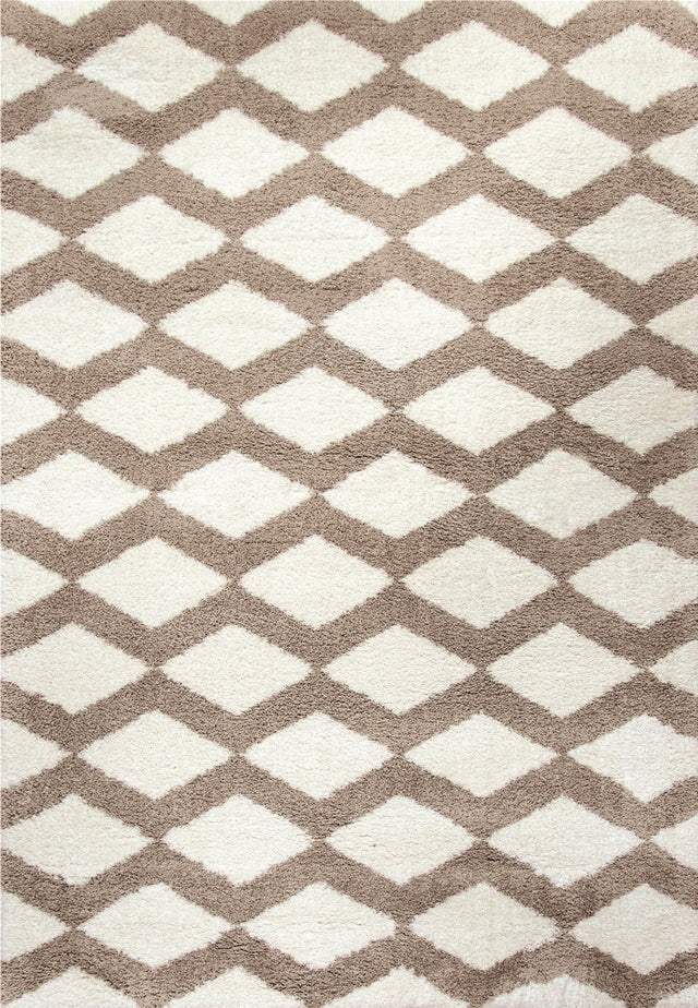 Dynamic Rugs Silky Shag 5904 White Rug.