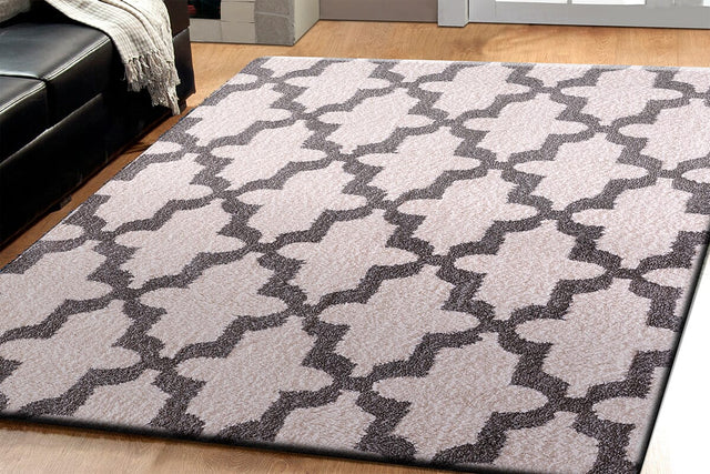 Dynamic Rugs Silky Shag 5906 White / Silver Rugs.