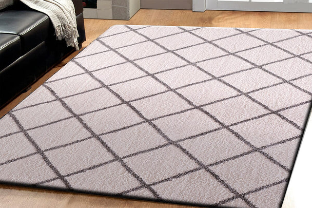 Dynamic Rugs Silky Shag 5920 Ivory / Silver Rugs.