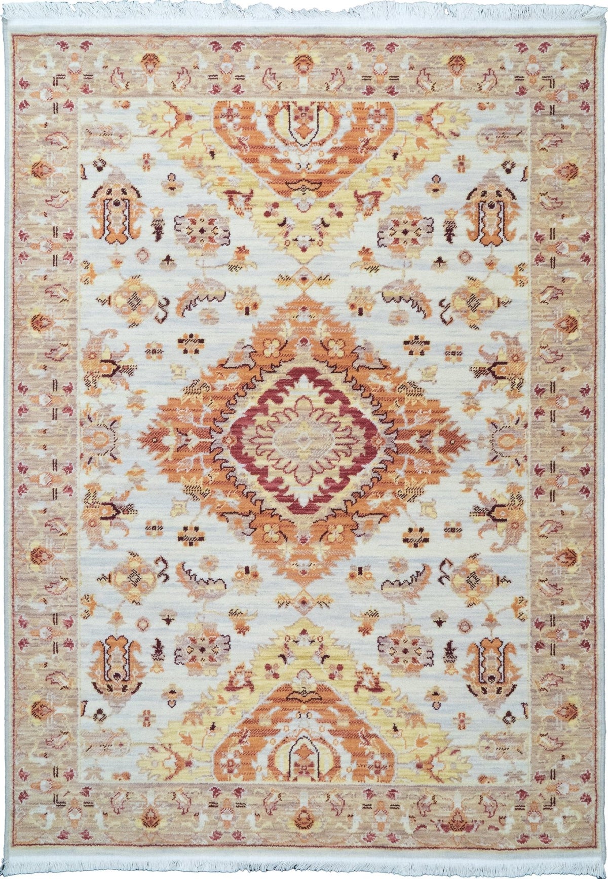 Dynamic Rugs Wade 18602 Power Loomed Transitional Taupe/Rust/Multi Rug