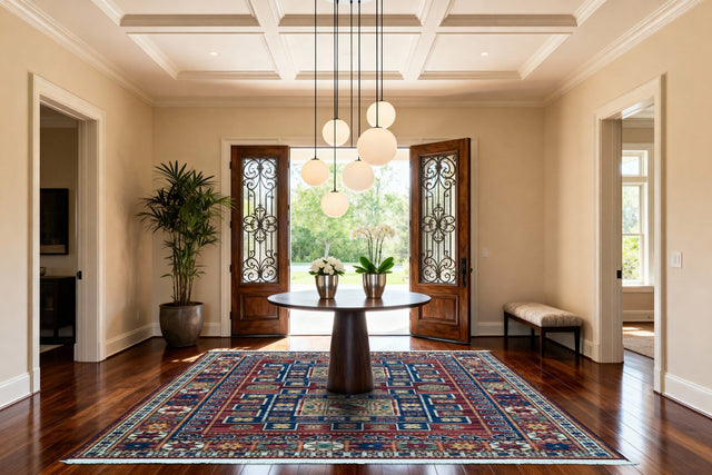 Dynamic Rugs Wade 18604 Power Loomed Transitional Red/Multi Rug