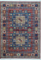 Dynamic Rugs Wade 18604 Power Loomed Transitional Red/Multi Rug