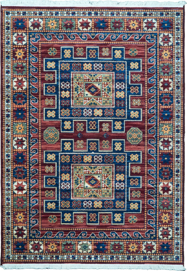 Dynamic Rugs Wade 18604 Power Loomed Transitional Red/Multi Rug